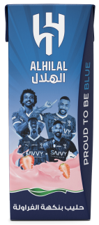 الهلال حليب طويل الأجل بنكهة الفراولة 185 مل