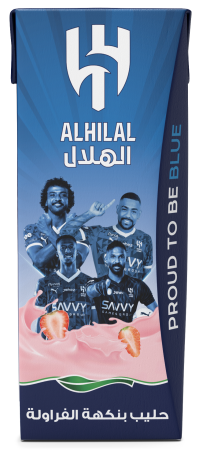 الهلال حليب طويل الأجل بنكهة الفراولة 185 مل
